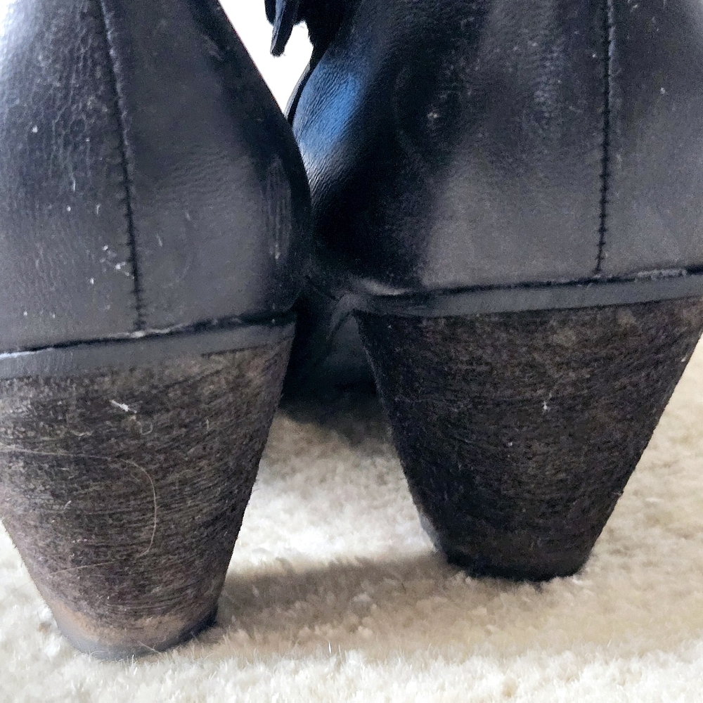 Corso Como Black Leather Ankle Boots - Picture 3 of 7